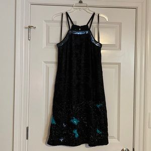 Anthropologie cocktail sequence mini dress